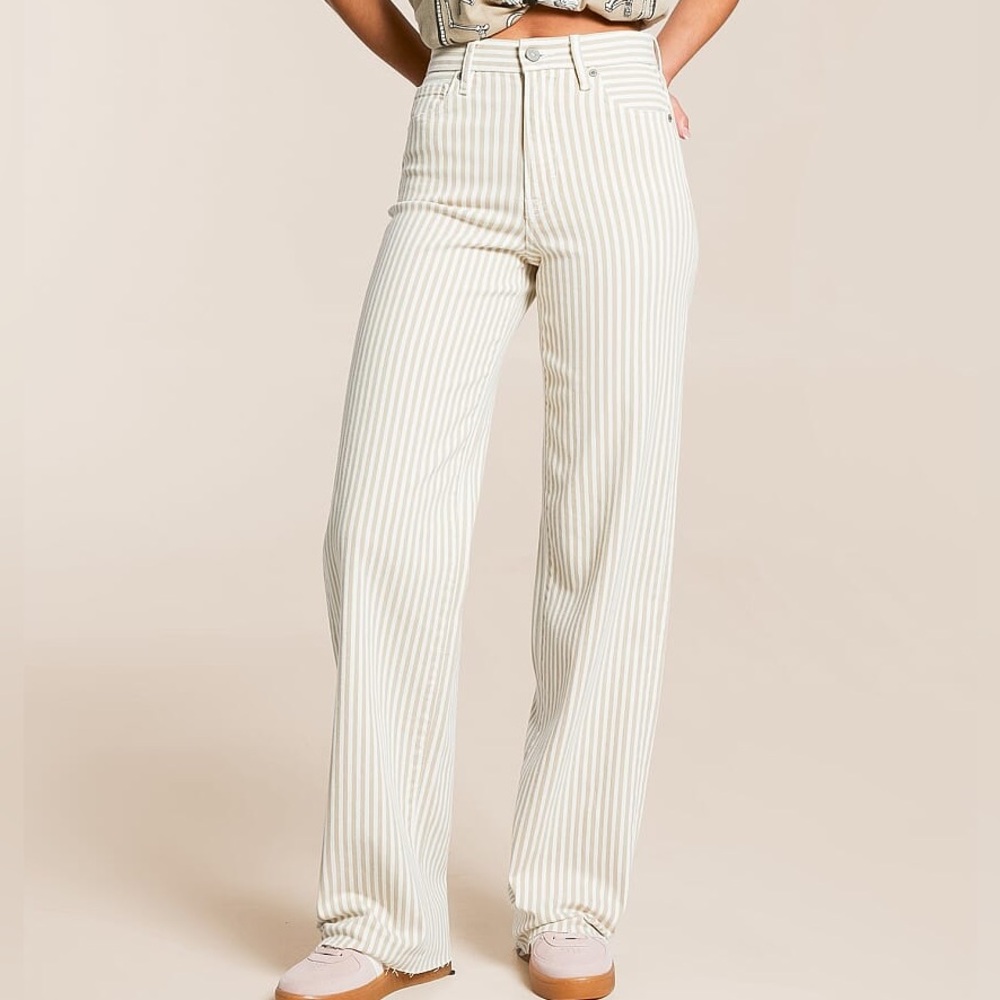 HIDDEN | Logan Striped Dad Stretch Jeans High-Waisted Pants | SIZE 23